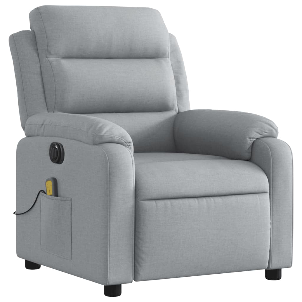 Massagestoel Stof Lichtgrijs