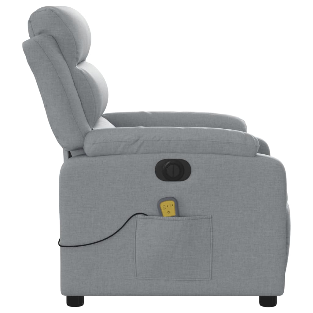 Massagestoel Stof Lichtgrijs