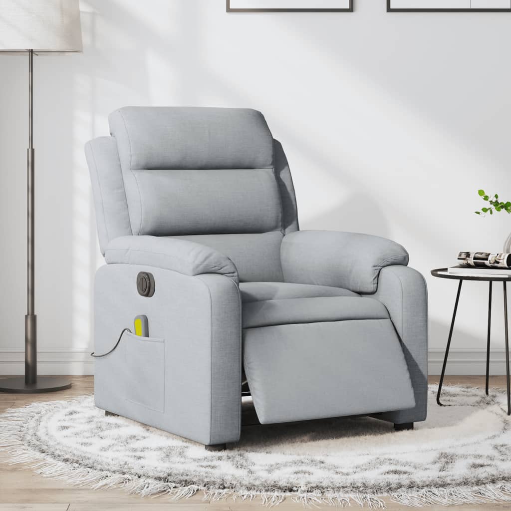 Massagestoel Stof Lichtgrijs