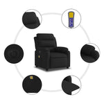 Massagestoel Stof Zwart