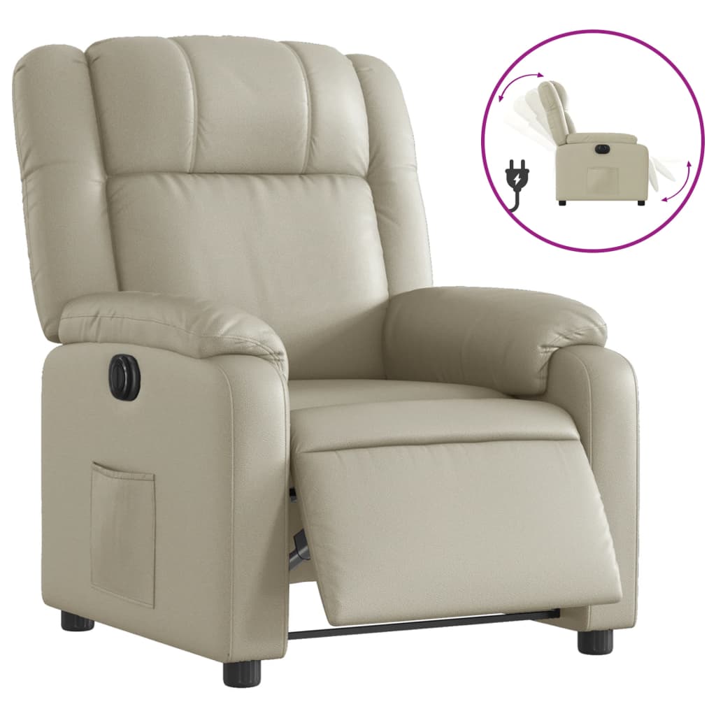 Fauteuil Kunstleer Kleurig Crème
