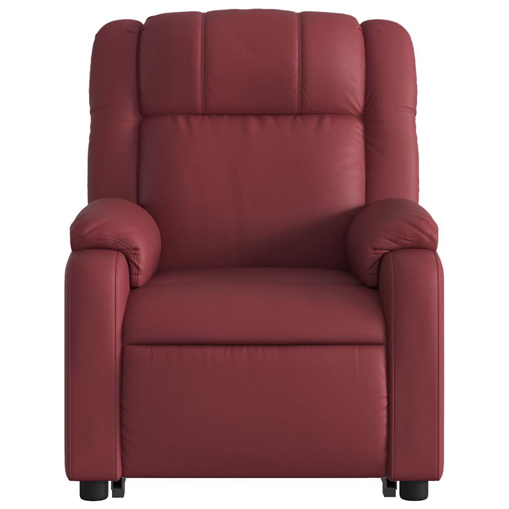 Sta-Op-Massagestoel Verstelbaar Kunstleer Wijnrood