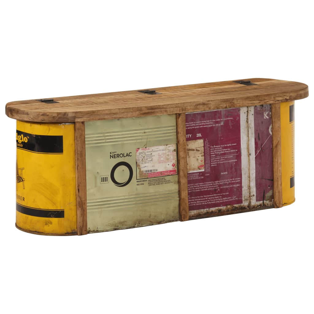 Opbergbank / Dressoir 120X30X40 Cm Massief Gerecycled Hout