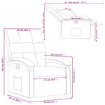 Fauteuil Verstelbaar Stof Donkerbruin