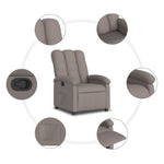 Fauteuil Verstelbaar Stof Taupe