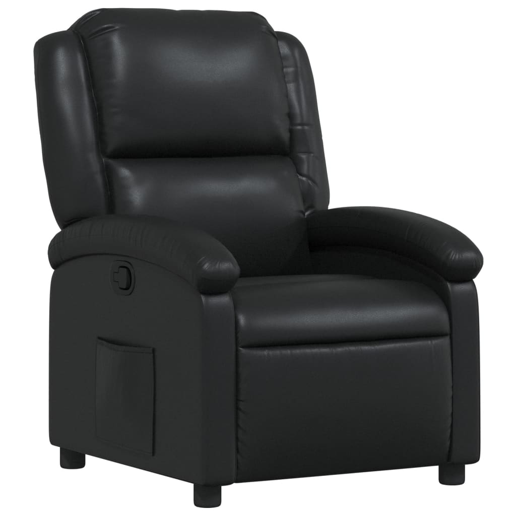 Fauteuil Verstelbaar Kunstleer Zwart