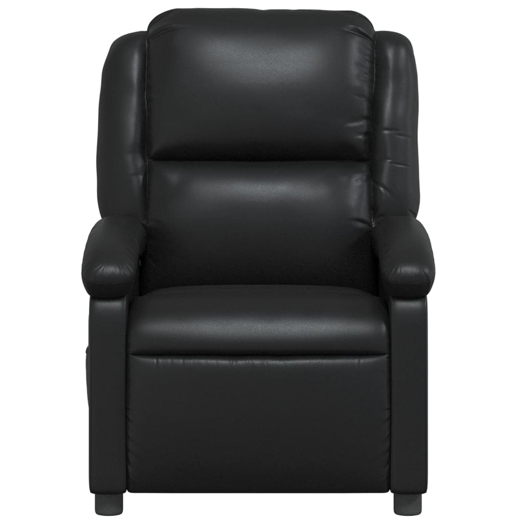 Fauteuil Verstelbaar Kunstleer Zwart