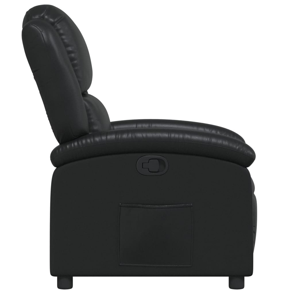 Fauteuil Verstelbaar Kunstleer Zwart