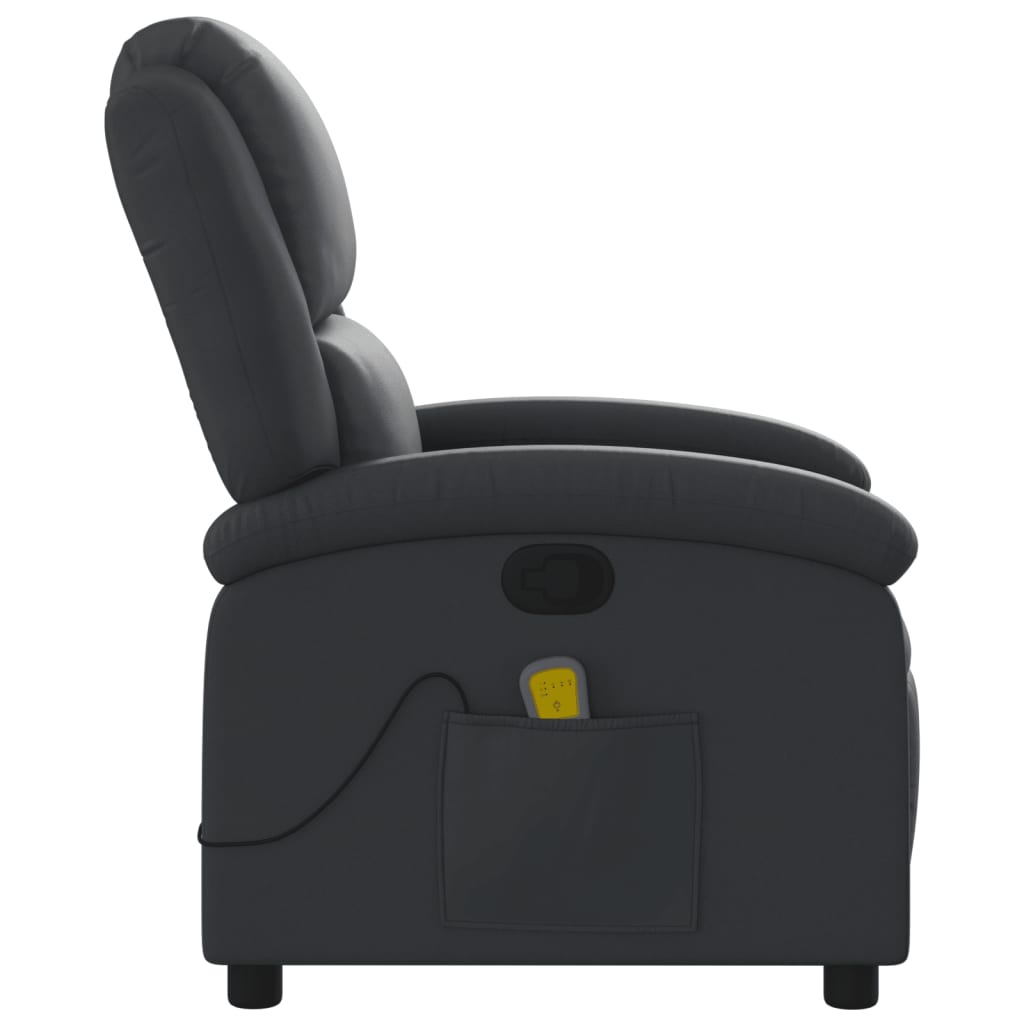 Massagestoel Echt Leer Zwart