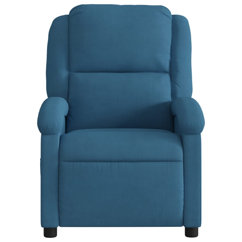 Fauteuil Verstelbaar Fluweel Blauw