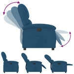 Fauteuil Verstelbaar Fluweel Blauw