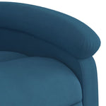 Fauteuil Verstelbaar Fluweel Blauw