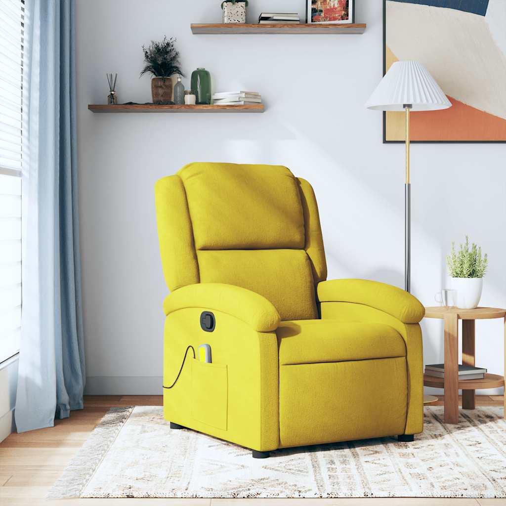 Fauteuil Verstelbaar Fluweel Geel