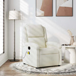 Fauteuil Verstelbaar Fluweel Kleurig Crème
