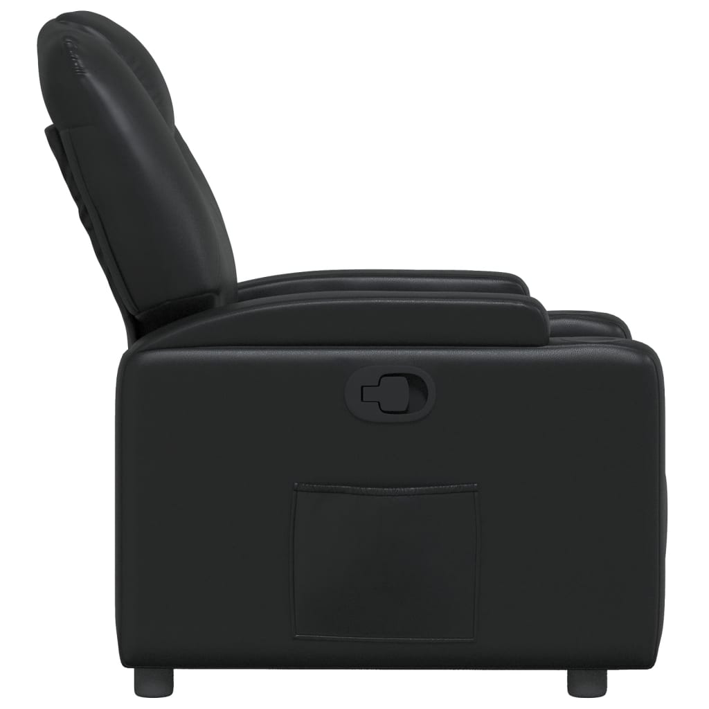 Fauteuil Verstelbaar Kunstleer Zwart