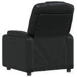 Fauteuil Verstelbaar Kunstleer Zwart