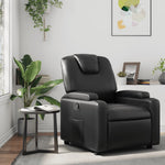 Fauteuil Verstelbaar Kunstleer Zwart