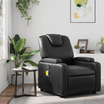 Fauteuil Verstelbaar Kunstleer Zwart