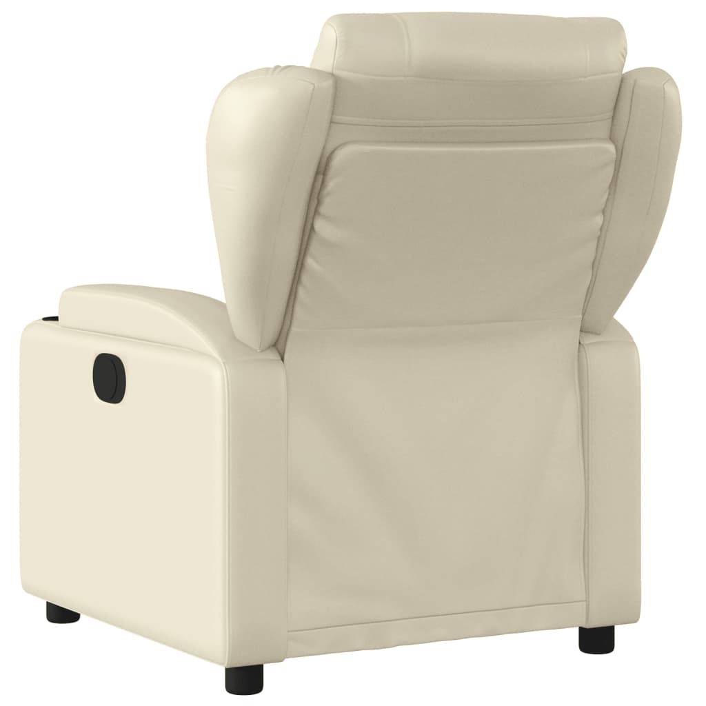 Fauteuil Verstelbaar Kunstleer Kleurig Crème