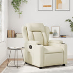 Fauteuil Verstelbaar Kunstleer Kleurig Crème