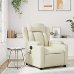 Fauteuil Verstelbaar Kunstleer Kleurig Crème