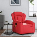 Fauteuil Verstelbaar Kunstleer Rood