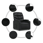 Fauteuil Verstelbaar Kunstleer Zwart