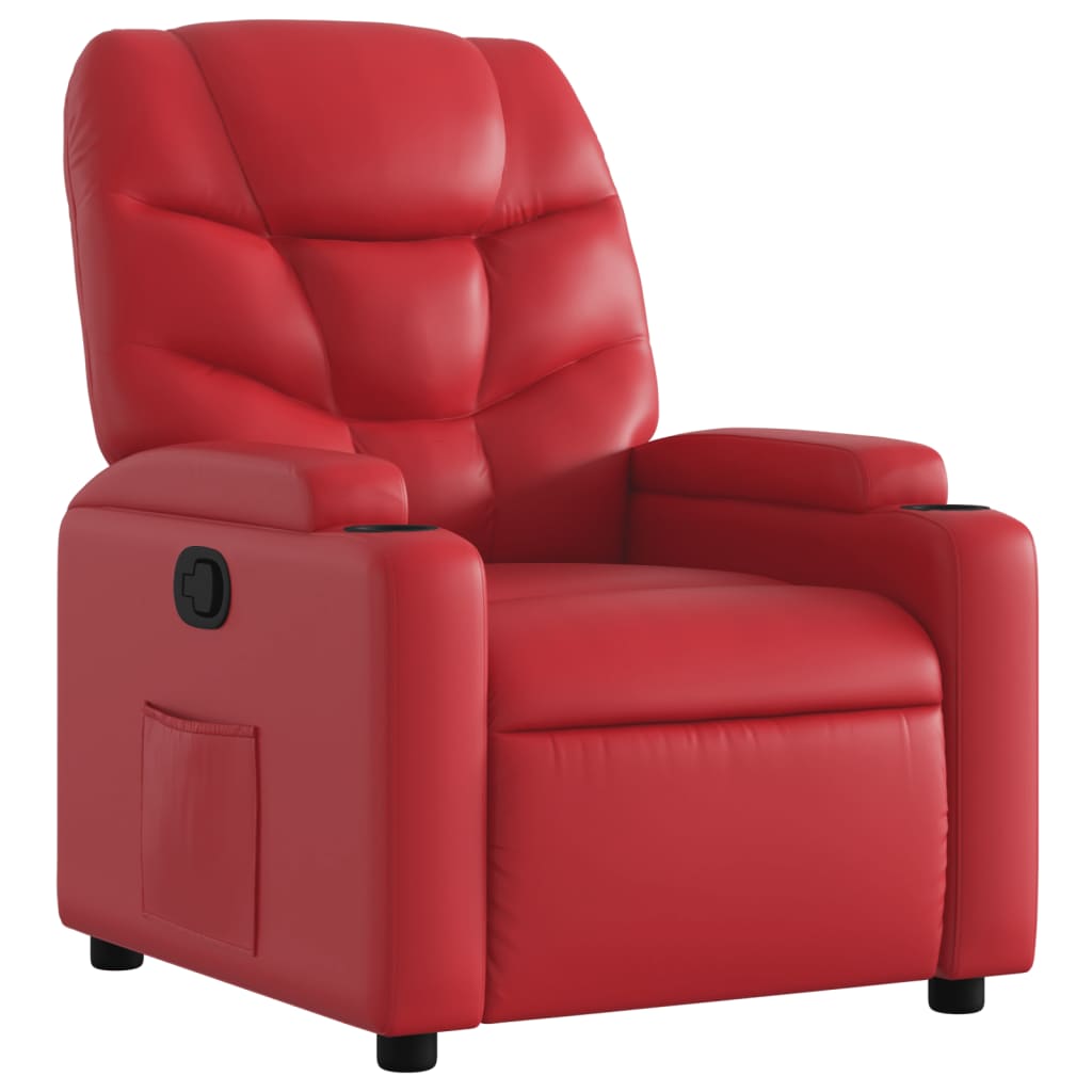 Fauteuil Verstelbaar Kunstleer Rood