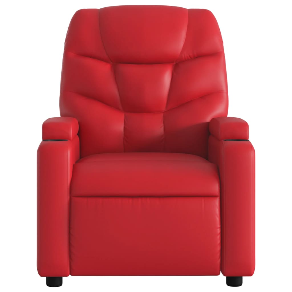 Fauteuil Verstelbaar Kunstleer Rood