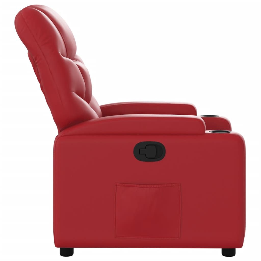 Fauteuil Verstelbaar Kunstleer Rood