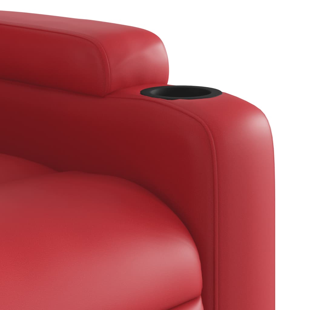 Fauteuil Verstelbaar Kunstleer Rood