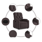Fauteuil Verstelbaar Stof Donkerbruin