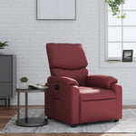 Fauteuil Verstelbaar Kunstleer Wijnrood