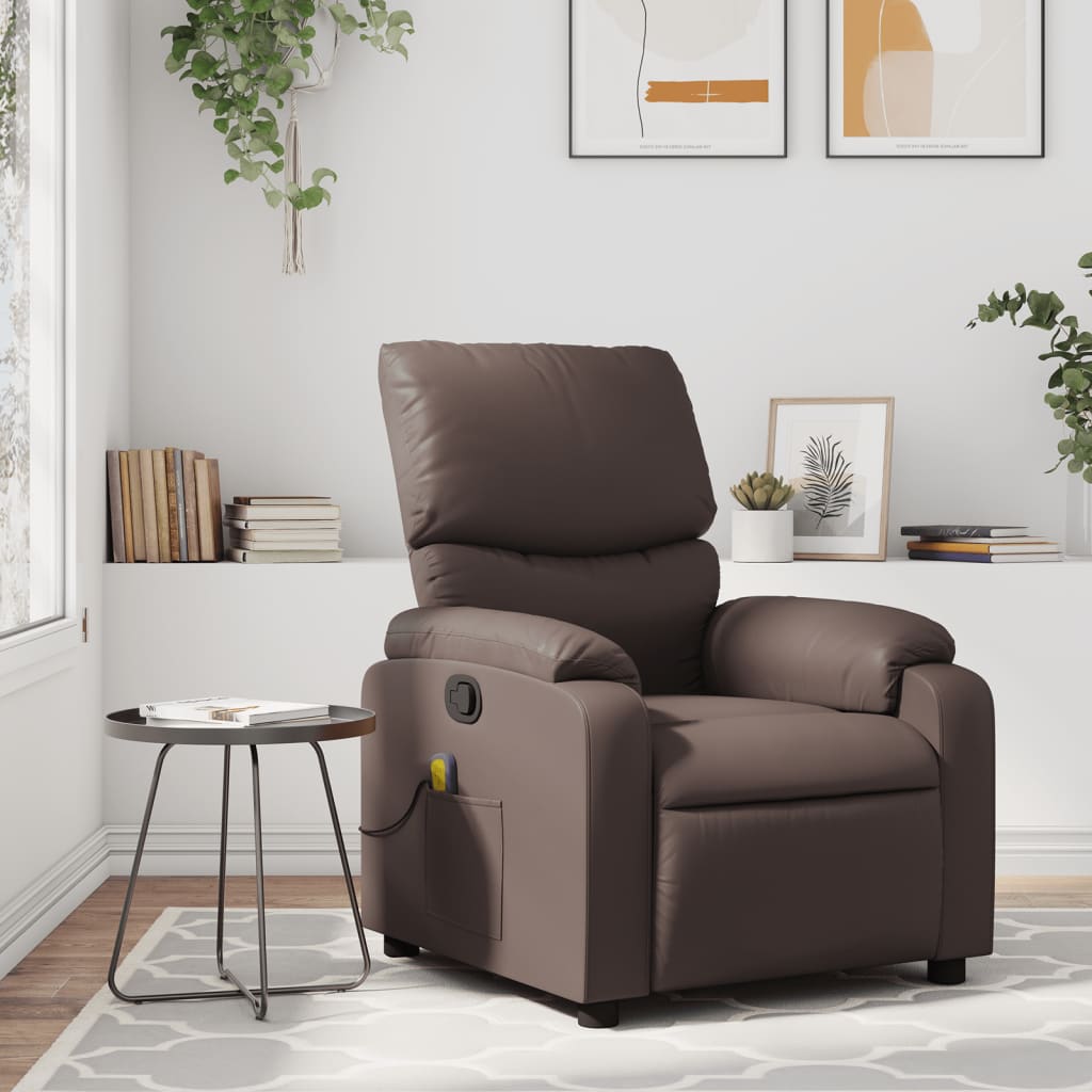 Fauteuil Verstelbaar Kunstleer Bruin