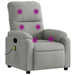 Massagestoel Microvezelstof Lichtgrijs