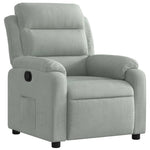 Fauteuil Verstelbaar Fluweel Lichtgrijs