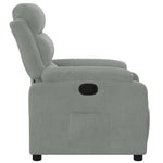 Fauteuil Verstelbaar Fluweel Lichtgrijs