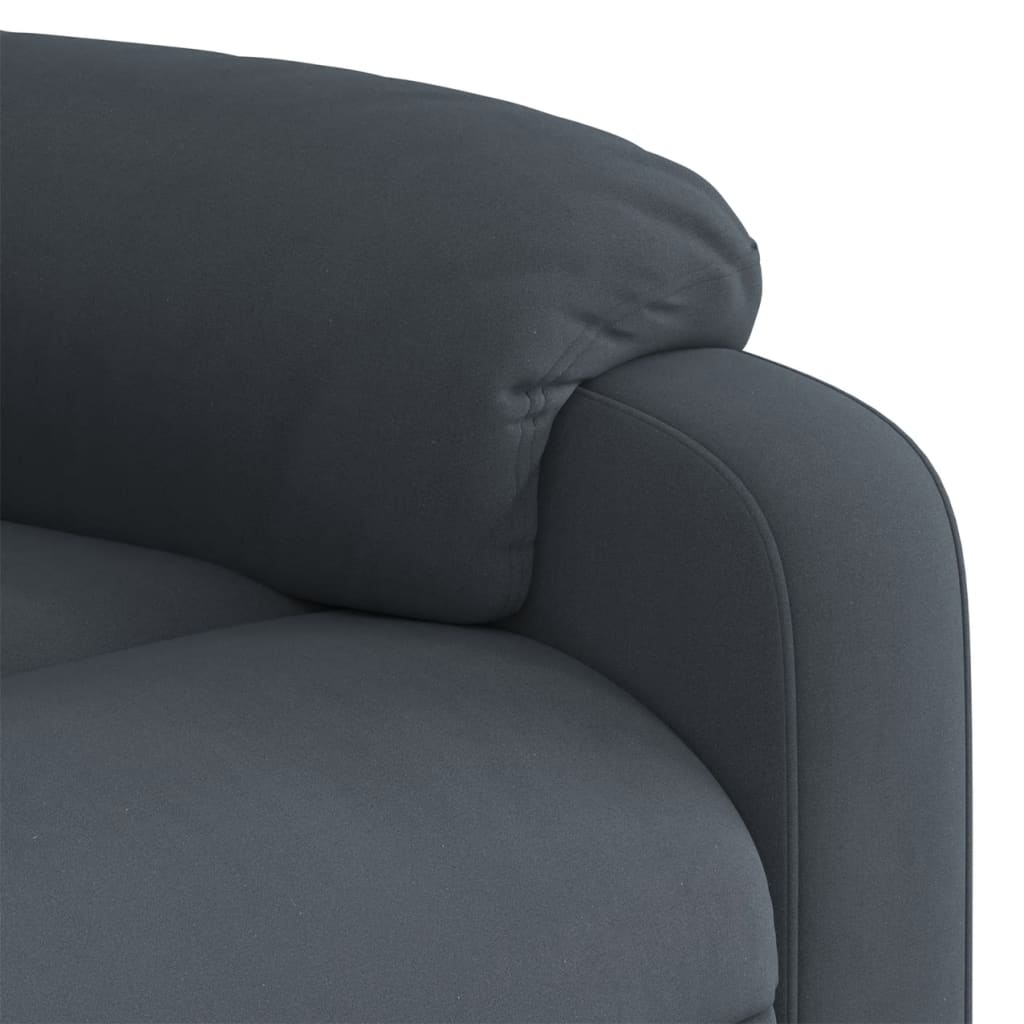 Fauteuil Verstelbaar Fluweel Donkergrijs