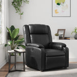 Fauteuil Verstelbaar Kunstleer Zwart
