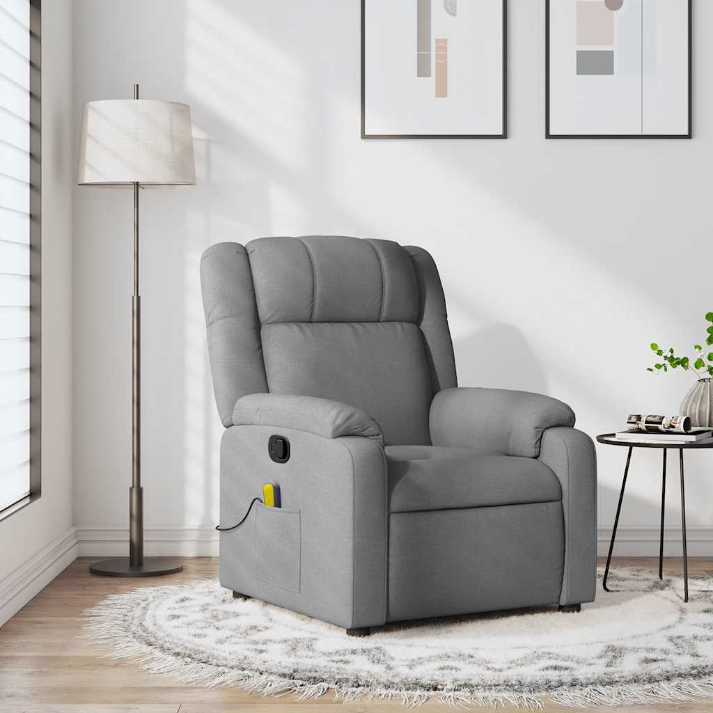 Fauteuil Verstelbaar Stof Lichtgrijs