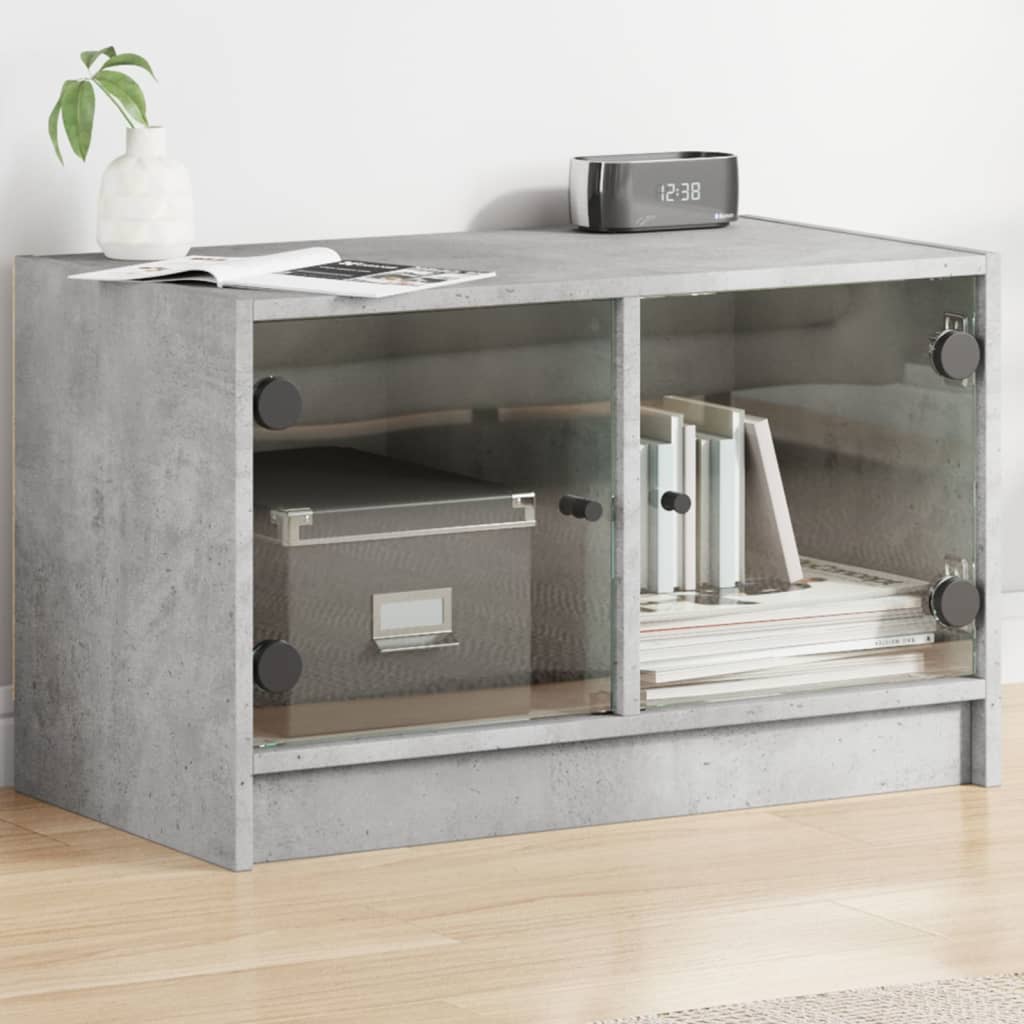 Tv-Meubel Met Glazen Deuren 68X37X42 Cm