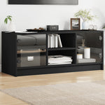 Tv-Meubel Met Glazen Deuren 02X37X42 Cm