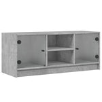 Tv-Meubel Met Glazen Deuren 02X37X42 Cm