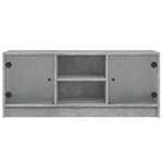 Tv-Meubel Met Glazen Deuren 02X37X42 Cm