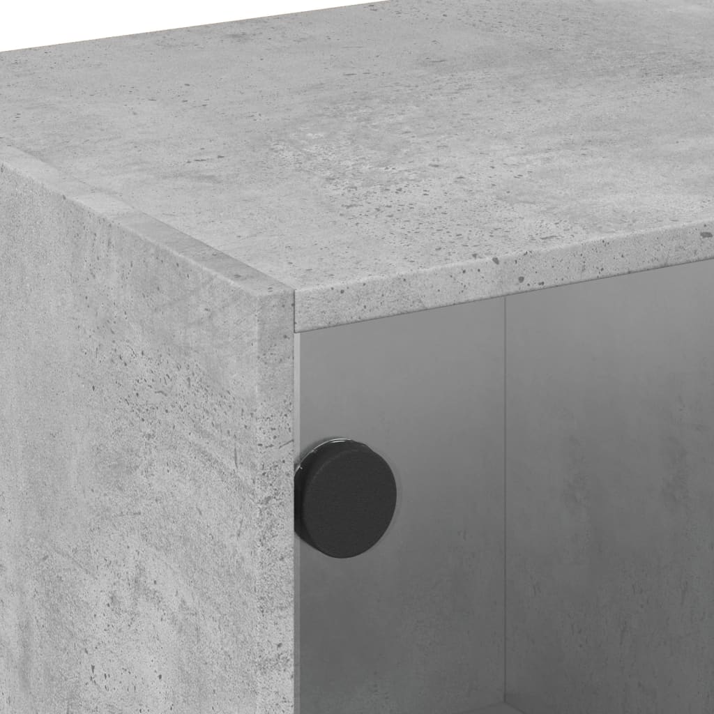 Tv-Meubel Met Glazen Deuren 02X37X42 Cm