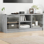 Tv-Meubel Met Glazen Deuren 02X37X42 Cm