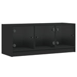 Tv-Meubel Met Glazen Deuren 02X37X42 Cm