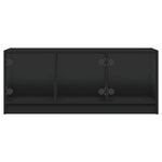 Tv-Meubel Met Glazen Deuren 02X37X42 Cm