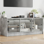 Tv-Meubel Met Glazen Deuren 02X37X42 Cm
