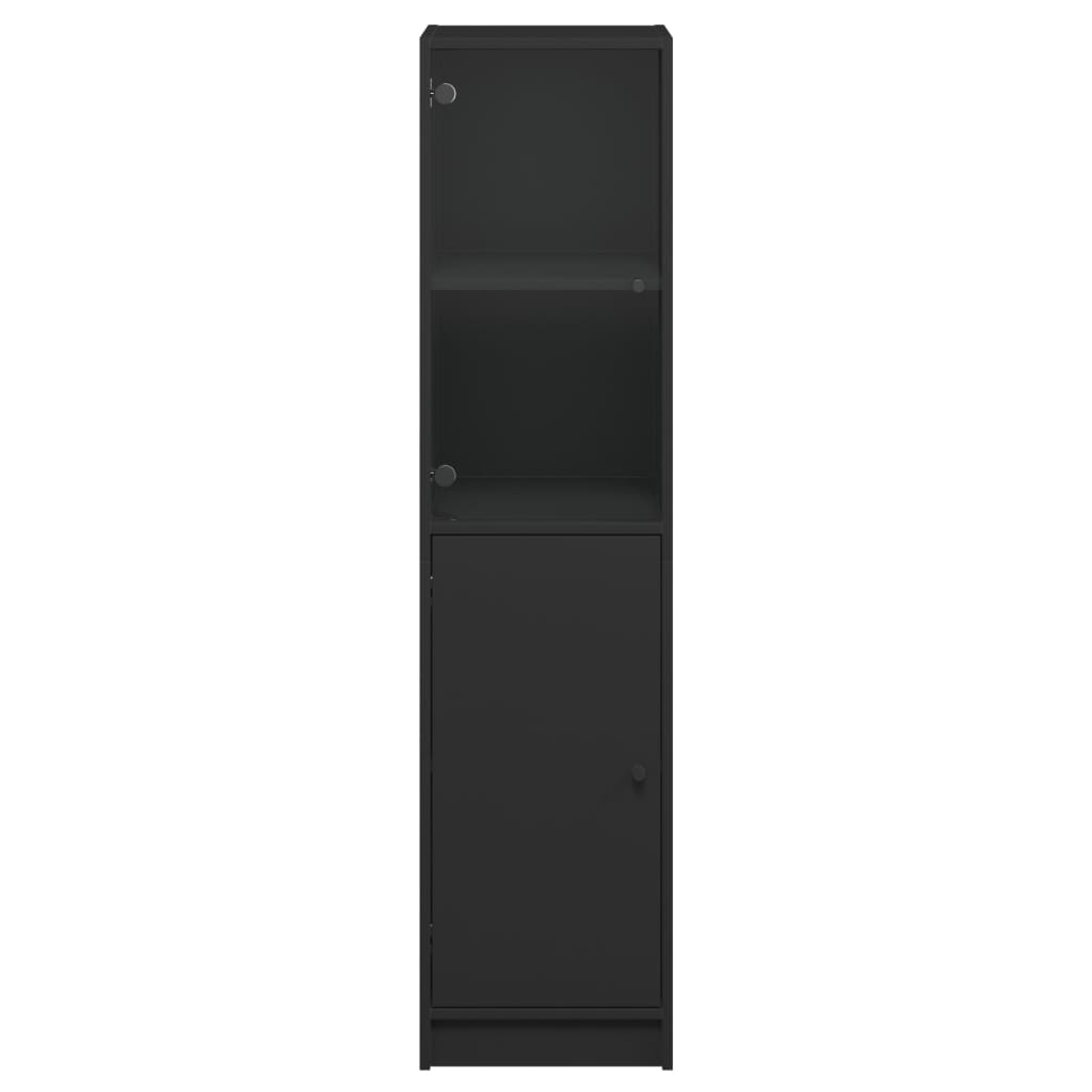 Hoge Kast Met Glazen Deur 35X37X142 Cm